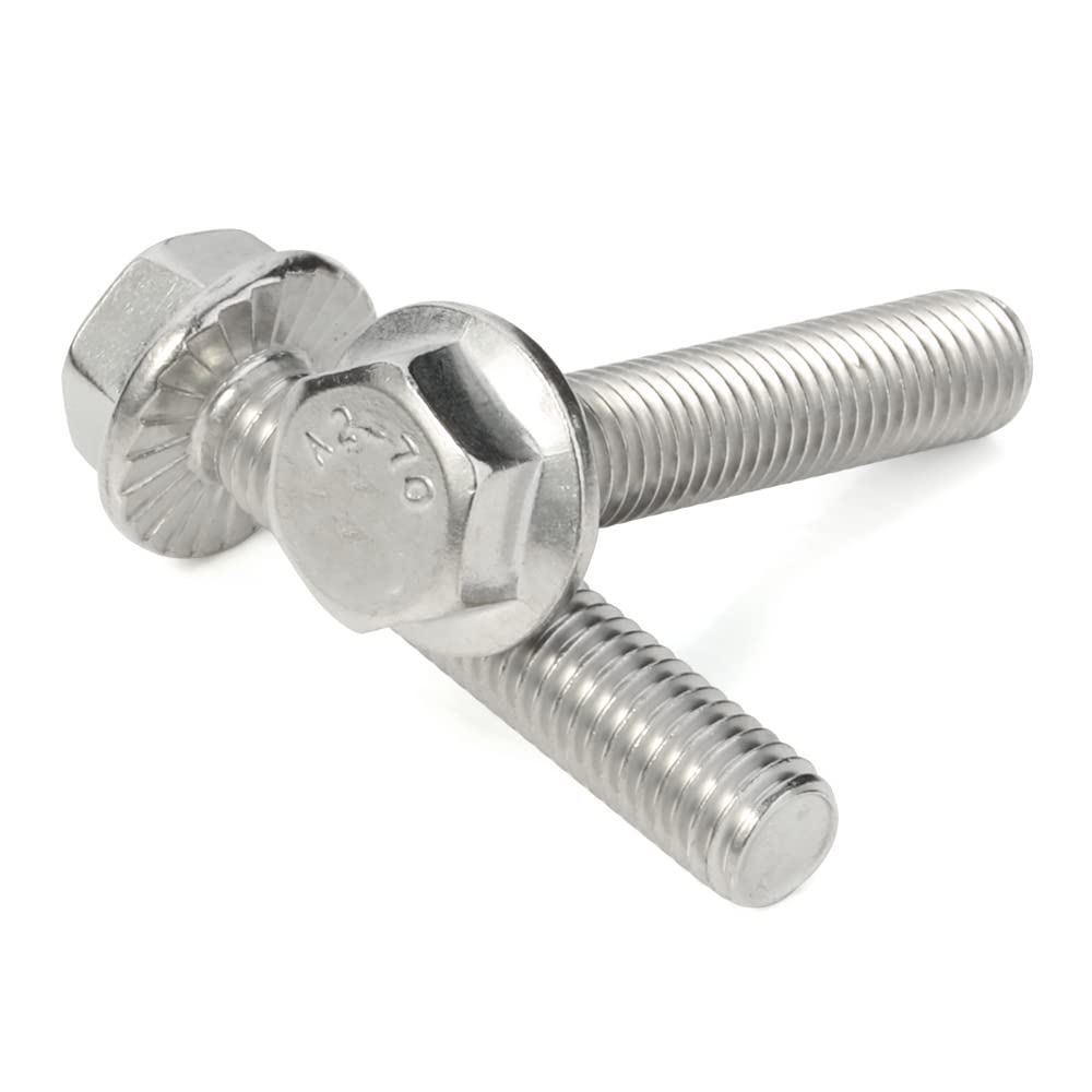Racebolt Stainless Steel Flanged Hex Head Bolt – M8 X 1.25mm X 30mm – Silver